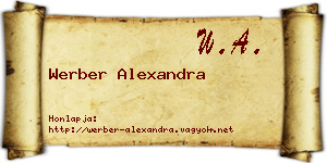 Werber Alexandra névjegykártya